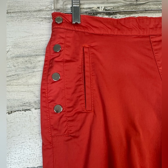 Massimo Dutti Women’s Size 6 Coral Sailor Button Trouser Pants - Picture 4 of 9